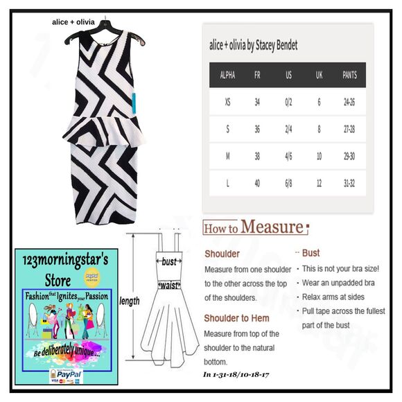 alice + olivia NEW Old Money MONACO Chevron Crochet Peplum Mini Dress XS - Picture 11 of 11